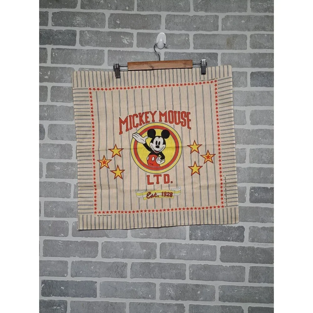 Disney Mickey Mouse LTD Stars & Stripes Retro Bandana‎ Scarf 22 X 22 Inch